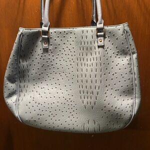 Cato Elegant Gray Embossed Shoulder Bag and wallet